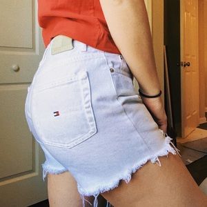 Vintage Tommy Destroyed Jean Shorts